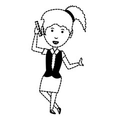 cartoon businesswoman icon