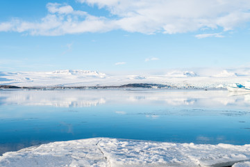 Obraz premium sunny day at jokulsarlon glacier, Iceland