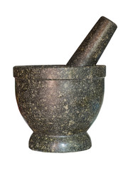 stone mortar and pestle , thai cooking tool.
