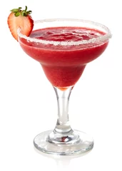  Strawberry margarita cocktail isolated on white © baibaz