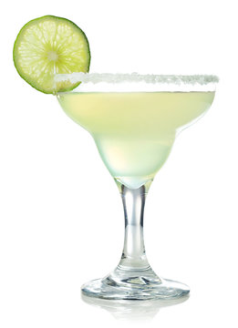 Naklejka Classic margarita cocktail with lime