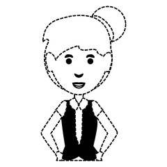 cartoon businesswoman icon