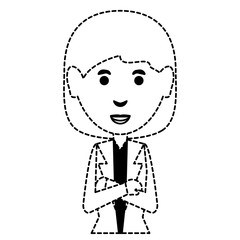cartoon businesswoman icon
