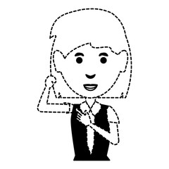 cartoon businesswoman icon