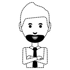 cartoon businessman icon