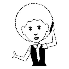 cartoon businesswoman icon