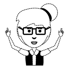 cartoon businesswoman icon