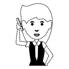 cartoon businesswoman icon