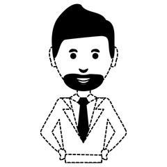 cartoon businessman icon