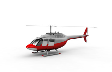 Helicopter Isolated. 3D rendering