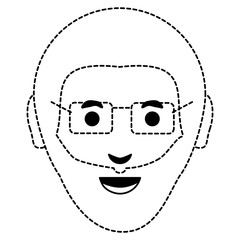 cartoon man face icon