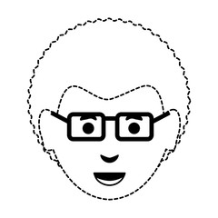 cartoon man face icon