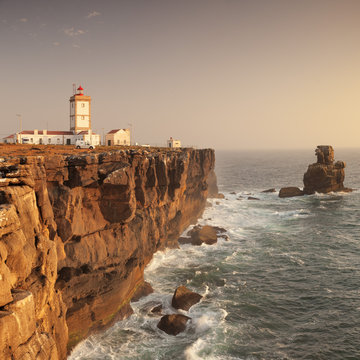 Cabo Carvoeiro lighthouse, Costa da Prata, Silver Coast, Peniche, Atlantic Ocean, Portugal