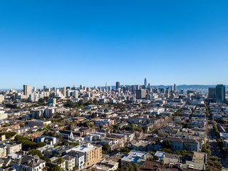 Naklejka premium Beautiful cityscape of San Francisco