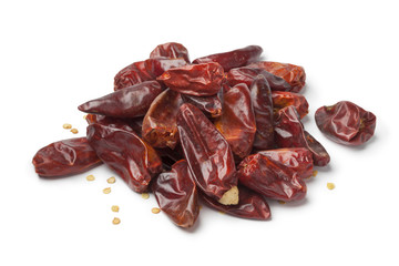 Dried red hot chili peppers