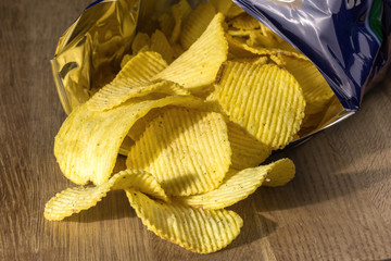 potato chips with salt