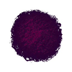 Purple crayon scribble texture stain isolated on white background