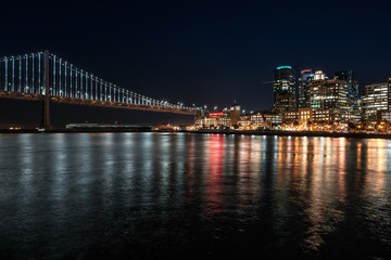 Naklejka na ściany i meble Night cityscape of San Francisco