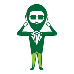 cartoon businessman icon