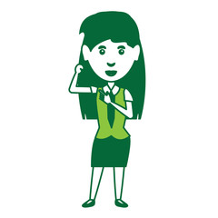 cartoon businesswoman icon