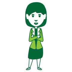 cartoon businesswoman icon