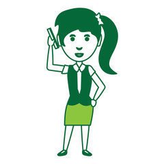 cartoon businesswoman icon