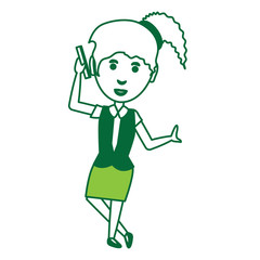 cartoon businesswoman icon