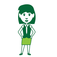 cartoon businesswoman icon