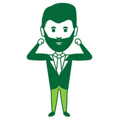 cartoon businessman icon