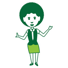 cartoon businesswoman icon