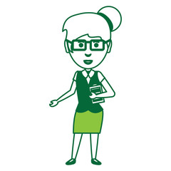 cartoon businesswoman icon