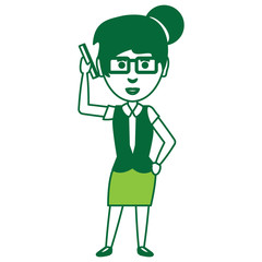 cartoon businesswoman icon