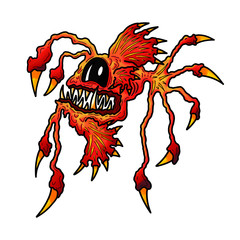 Imaginary Angler Deep Sea Fish Cartoon Illustration