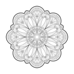 Flower Mandala. Vintage round pattern. Oriental image, vector illustration