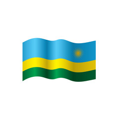 Rwanda flag, vector illustration