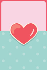 Valentines Day card design Vector background.