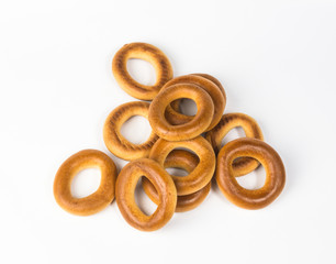 small bagels on a white background