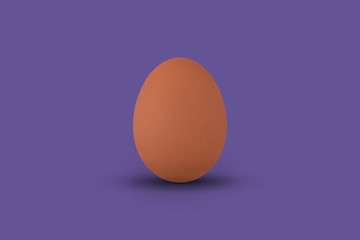egg isolated on ultraviolet background
