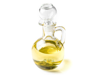 Natural olive oil in glass jar