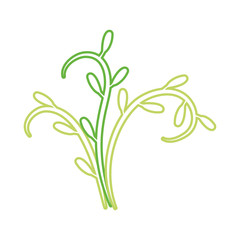 stem with leaves icon