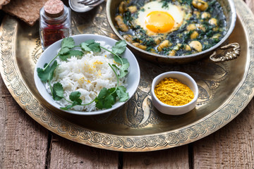 Baghali ghatogh - Iranian dish made with bean, dill, and Eggs.