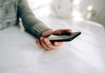 smartphone in a hand