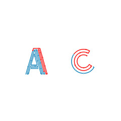 Obraz premium Letter A, Letter C Technology Logo