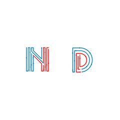 Letter N, Letter D Technology Logo