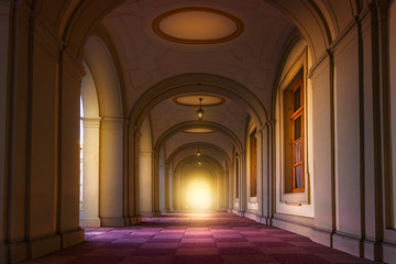 Light at the end of a hallway