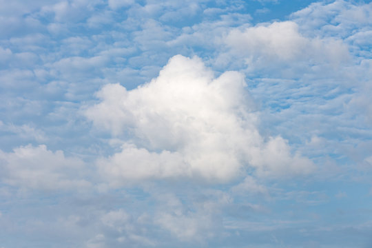 Cloud on the blue sky.