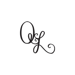 Handwritten monogram QL icon