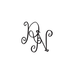 Handwritten monogram RN icon