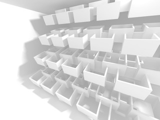 Futuristic White Architecture Design Background