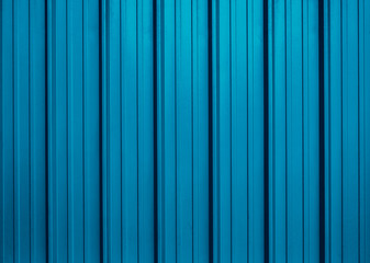 Blue corrugated metal sheet